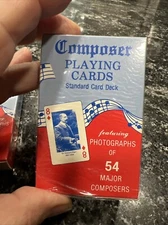 Composer Playing Cards Standard Deck Feature Photographs of 54 Major Composers