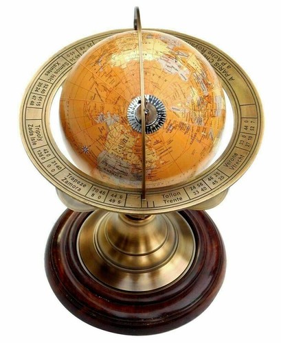Mesa Armilar de Latón Náutico Esfera Marina Mundo Globo Náutico Mundo Globo - Imagen 4 de 5