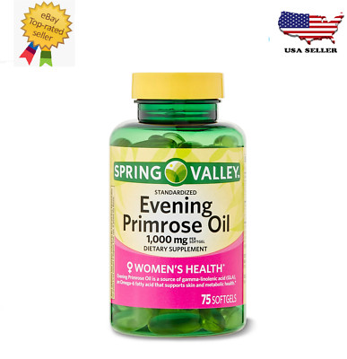 Spring Valley Evening Primrose Oil - 1000 mg Women's Health Supplement, 75 Softg