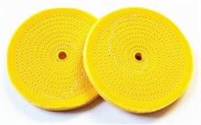 2 PTC 6" SEWN BUFFING WHEEL PAD STIFF FIRM 1/2" ARBOR BENCH GRINDER POLISH #4156