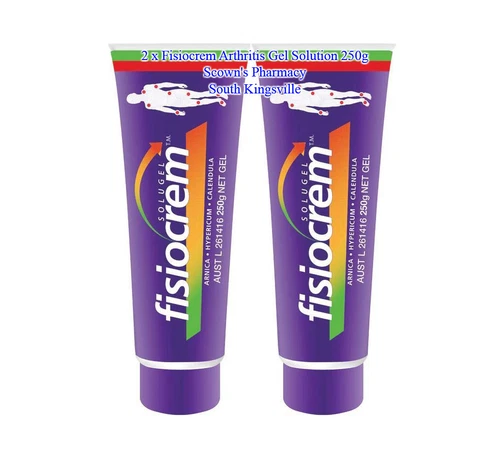 2 x Fisiocrem Arthritis Gel Relief Symptoms Of Muscles Sprains & Strains 250g