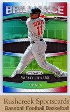 2020 Panini Prizm #B-8 Rafael Devers Brilliance Red, White, and Blue Prizm
