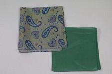 Lot of 2 silk pocket handkerchief made in Italy