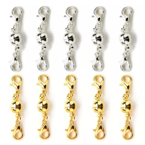 5Pcs Ball Magnetic Clasps Necklace Bracelet Extender Clasps Jewellery Findings - Picture 12 of 12