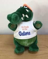 VINTAGE 1988 FLORIDA GATORS PLUSH SUCTION CUP WINDOW HANGER MASCOT