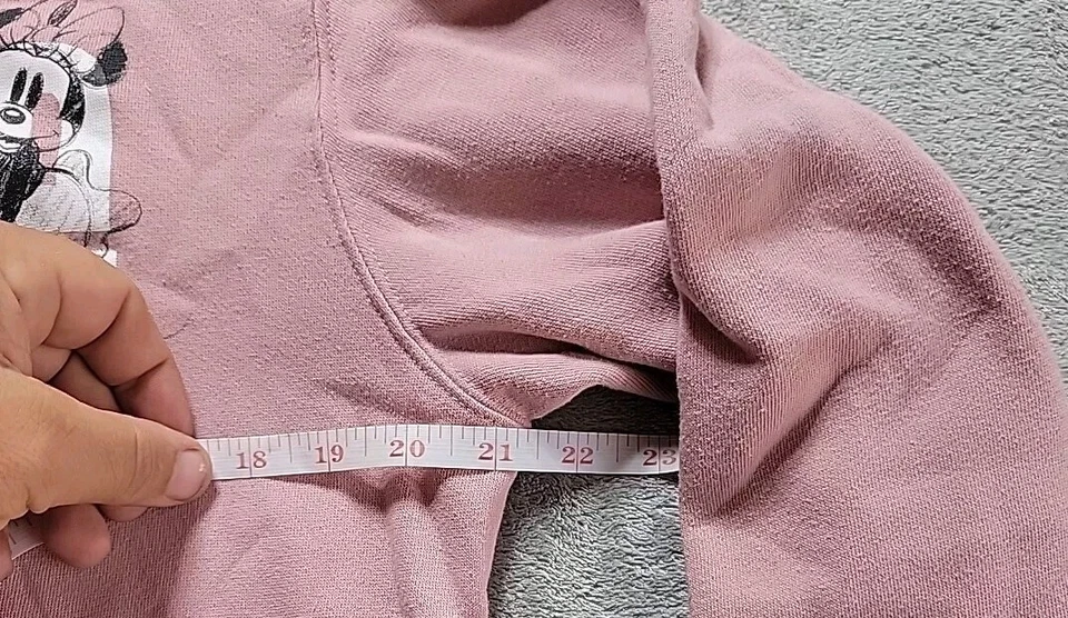 Minnie Mouse Classic Jerry Leigh Sketches Dusty Rose Zip-Up Hoodie Pink Used  - Image 4 of 4