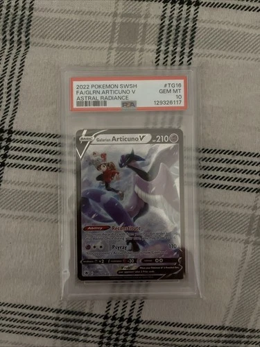 Pokemon GALARIAN ARTICUNO V TG16/TG30 Alternate Art ('22 Astral Radiance) PSA 10