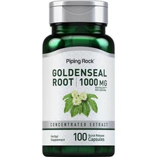 Goldenseal Root Capsules 1000mg | 100 Capsules | Non-GMO | by Piping Rock