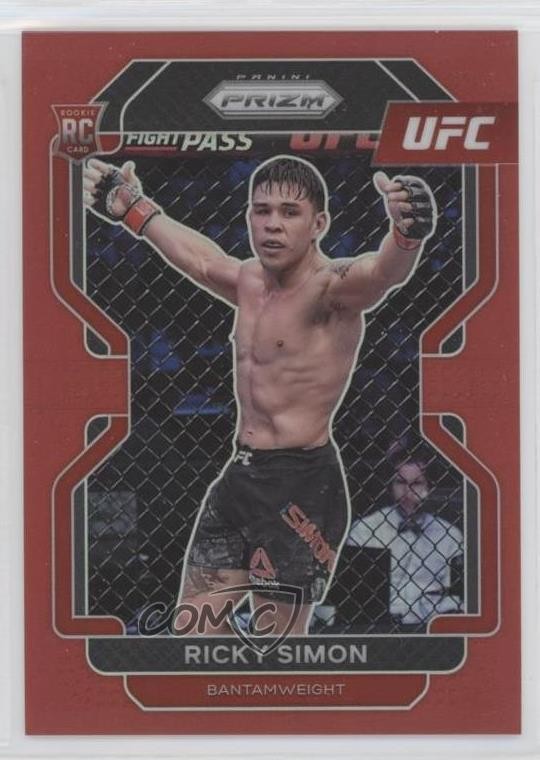 2022 Panini Prizm UFC Red Prizm 82/299 Ricky Simon #112 14vb