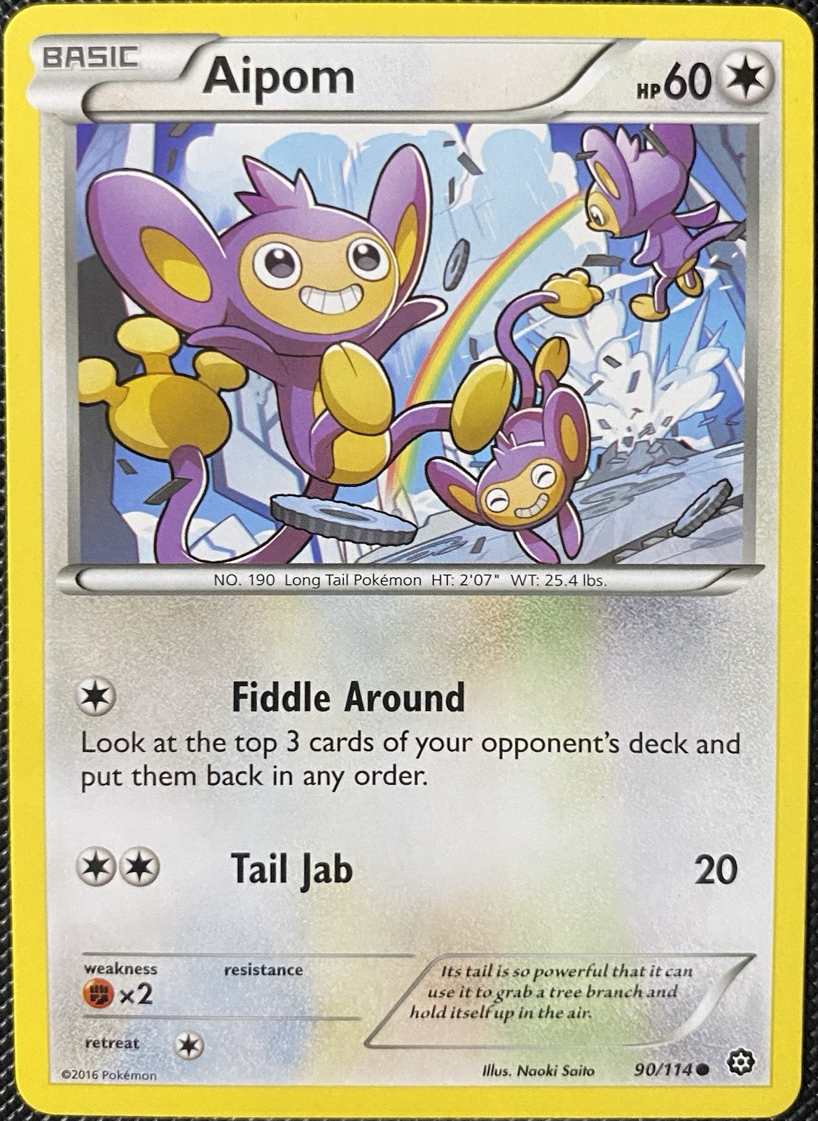 Aipom 90/114 XY-Steam Siege Regular - Pokémon Card