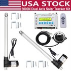 12V Dual Axis Solar Tracking System +6000N 450mm 18" Linear Actuators+Controller — photo 1