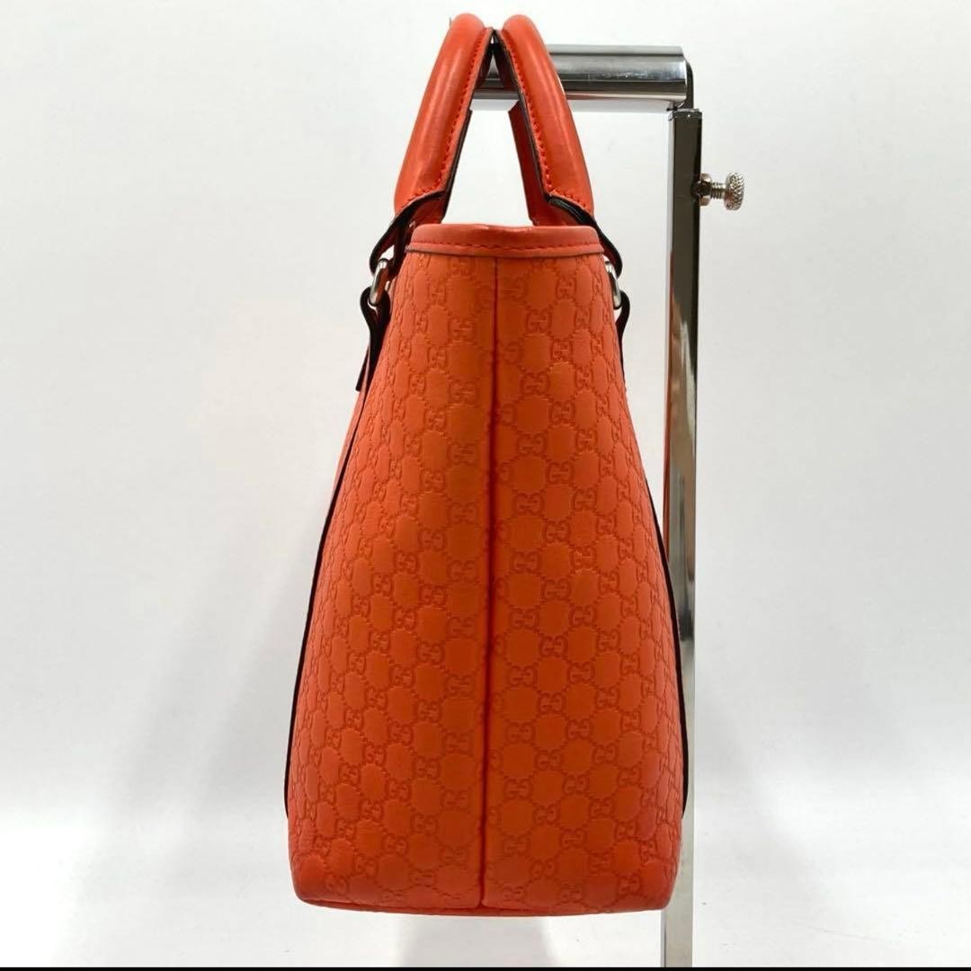 GUCCI Kids Microshima Leather Mini Tote Bag Orange Bear Authentic Excellent thumbnail 3