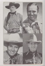 1938 Exhibit Movie Stars 4-on-1 Made In USA Tom Tyler Gene Autry Leo Maloney 0s4