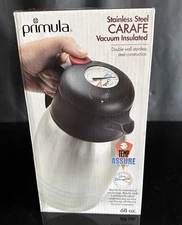 New Primula Carafe 2 Liter Temp Assure Vacuum Insulated Stainless Steel - NIB