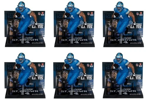 Amon-Ra St. Brown (Detroit Lions) NFL 7" Figure McFarlane Lot of (6)