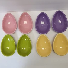 Chantal Set of 8 Egg Shaped Easter/Spring Multicolor 8oz Bowls 93-EG12