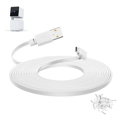 Versatile 20ft Micro USB Extension Cable for WYZE Cam - Reliable Power Supply