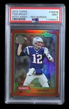 2015 topps #T60tb tom brady; target red SSP foil refractor PSA 9  (COLOR MATCH)