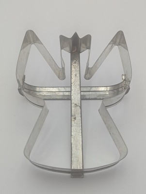 Vintage Nut Tree Cookie Cutter Angel with Handle Made In Sweden Metal 5  Rare
