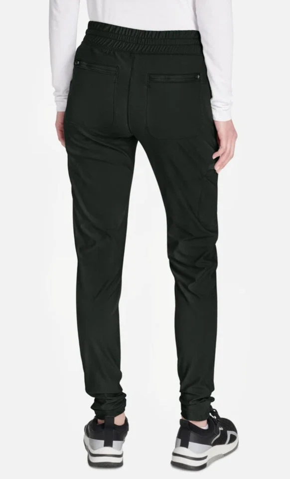 Pantalones Médicos Cherokee Workwear Revolution WW105 Para Mujer Negros Modernos Calce Clásico Foto 3 de 4