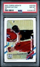 PSA 8 nm-mint 2021 Topps Update Series SP Variation Shohei Ohtani #US150 Dodgers