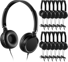 24 Pack Classroom Headphones Bulk Student Headphones with Microphone Kids Earpho