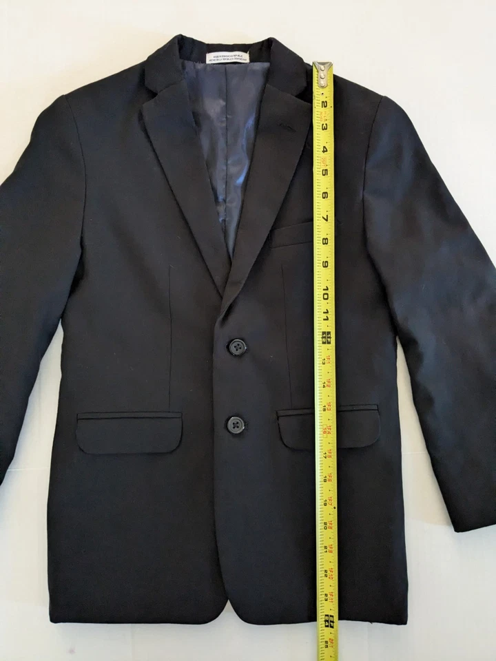 Chaqueta Blazer Izod de un solo pecho para niños talla 12 negra formal vacaciones sociales boda Foto 3 de 4