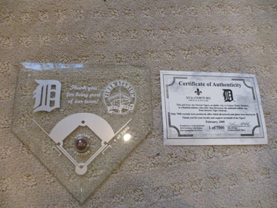 #ad #ad Tiger Stadium Final Season Infield Dirt In Commemorative Crystal Home Plate $39.99
