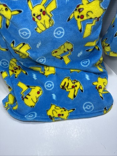 Pokemon Kids Robe Size S 6/7 Plush Soft Bathrobe Nintendo Pikachu Blue 2022 - Picture 14 of 24
