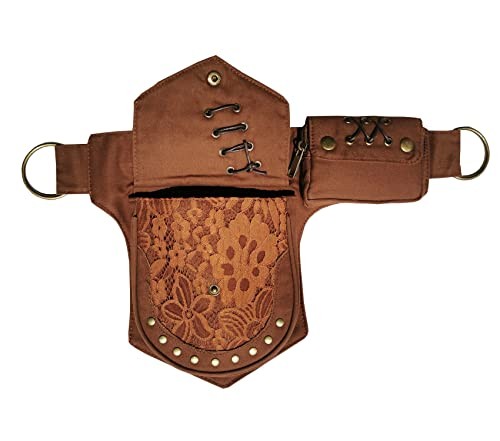 Renaissance Tasche Beintasche für Damen Renaissance Gürtel Festival Hüfte Oberschenkel Kaffee - Bild 4 von 6