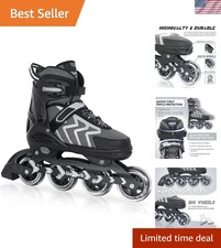 Adjustable Inline Skates for Adults and Teens, Outdoor Indoor Blades Roller...