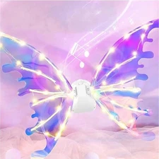 Electric LED Glowing Fairy Wings – Light-Up Costume Wings for Kids, Adults, Pet