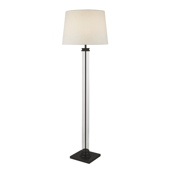 Stehlampe Stehleuchte Klein 156 Cm Stoff Glas Metall Schwarz Weiß E27 Wohnzimmer-image
