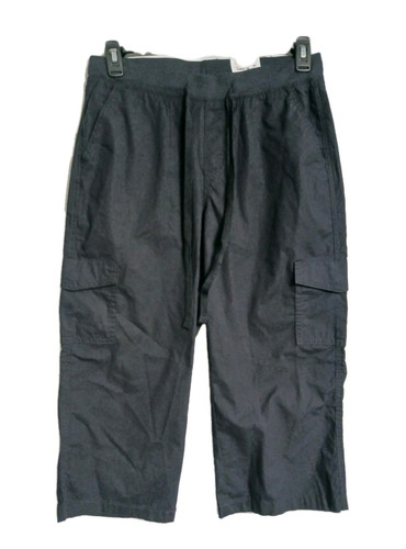 NWT Women's St. John's Bay Black Utility Cargo Capri Pants Size M