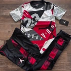 NWT Nike Air Jordan Boys YXL Black/Red/White/Gray Jogger Pants Set XL