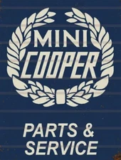 Mini Cooper Retro Vintage Man Cave Tin Metal Signs Home Décor Wall Art 8x12 
