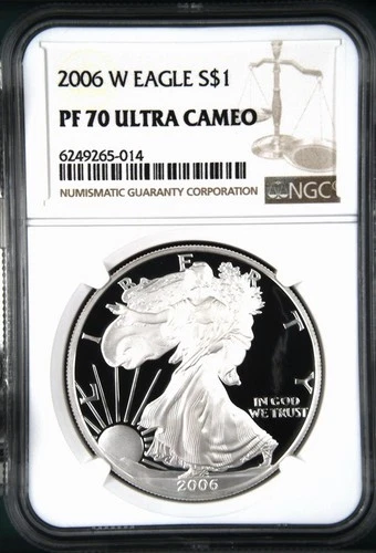 2006 W PROOF AMERICAN SILVER EAGLE NGC PF70 ULTRA CAMEO EVEREST SELECTIONS