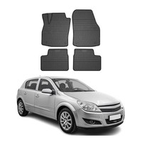 Omac Gummi FußMatten FüR Opel Astra H 2004-2014 Automatten Gummi Schwarz 4Tlg