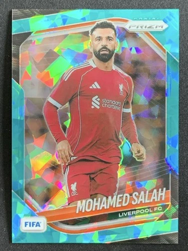 Mohamed Salah 2025-26 Panini Prizm FIFA Teal Ice Base /99 #93