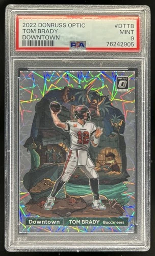 2022 Panini Donruss Optic Tom Brady Downtown SSP #DT-TB Buccaneers PSA 9