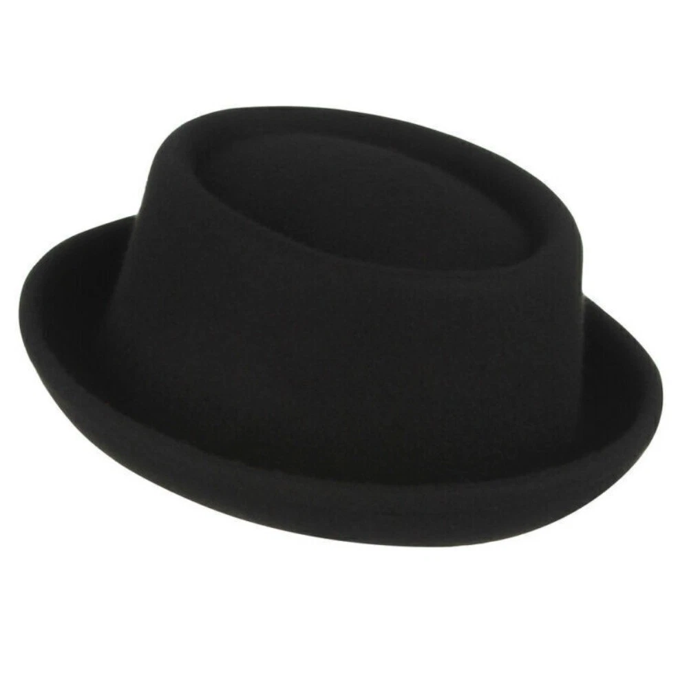 Mens Pork Pie Fabric Hat Musician Hat Player Jazz Hat Wool Hat Felt Hat Gift
Opens in a new window o