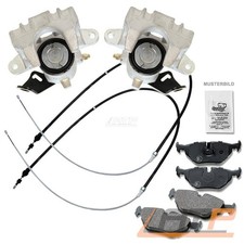 2x BREMSSATTEL +SATZ BREMSBELÄGE +2x HANDBREMSSEIL HINTEN FÜR AUDI A3 8L 1.8 1.9