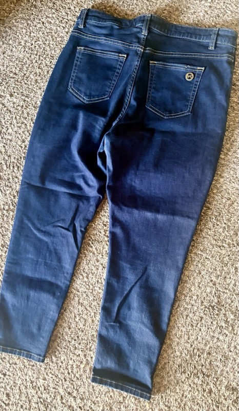 Michael Kors Women’s Size 12 Ankle Jeans Dark Wash Blue Denim 5-Pocket Zip