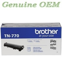TN-770/TN770 Original OEM Brother Toner Cartridge, Black Genuine Sealed
