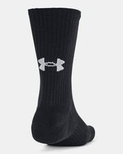 Under Armour Training Cotton Unisex Socks Black Crew Athletic Performance Sock