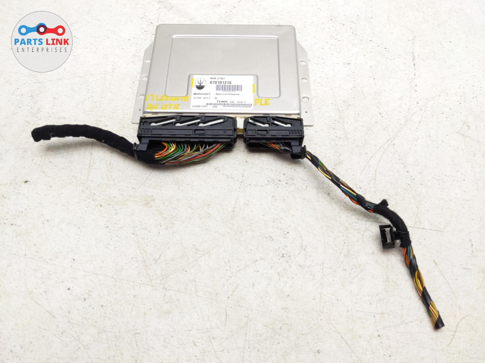 2017-2020 MASERATI LEVANTE REAR RIGHT SUSPENSION CONTROL MODULE HARNESS ECM M161