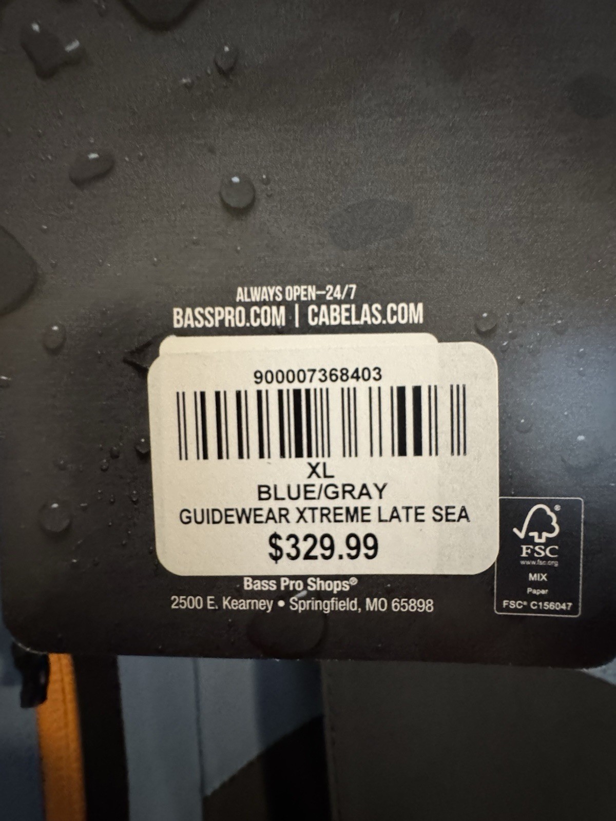 Cabelas Guidewear Xtreme Late Season Jacket - Mens XLarge - Blue/Gray