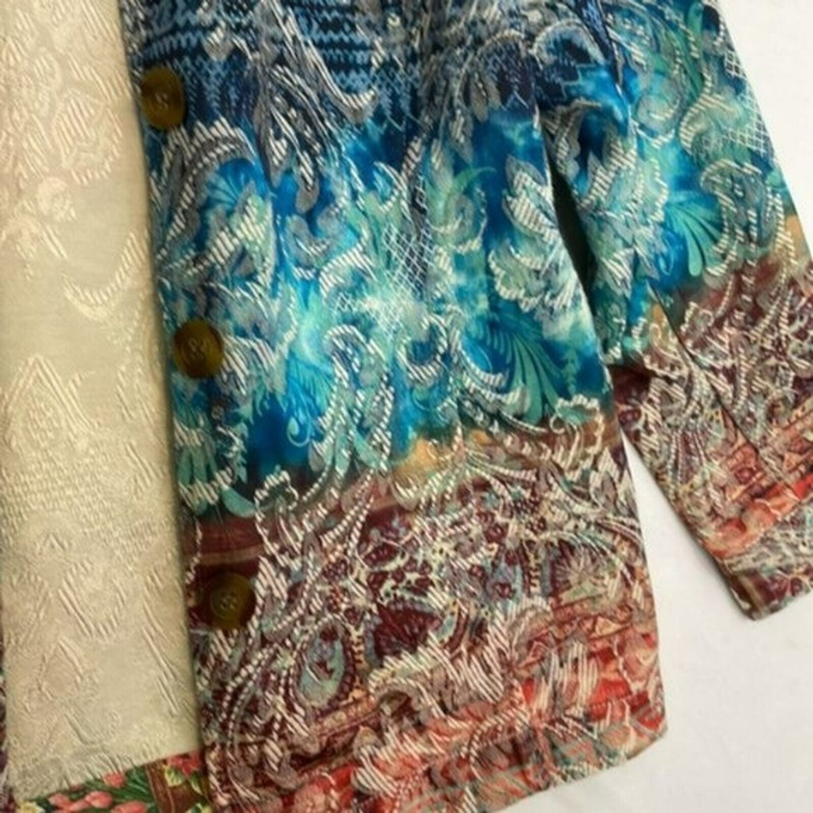 Coldwater Creek Jacket, Multicolor, Button Closur… - image 4