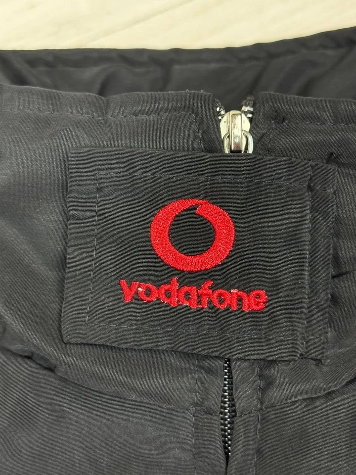 Vintage Mercedes Benz F1 Jacket Racing Santander Vodafone Men Size XL Black - Image 3 of 4