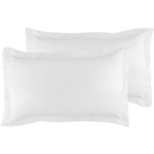Elegant 600 Thread Count Cotton Pillow Shams Queen Set of 2